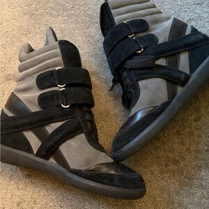 Monika Chiang Leather Wedge Boots 9.5 Women